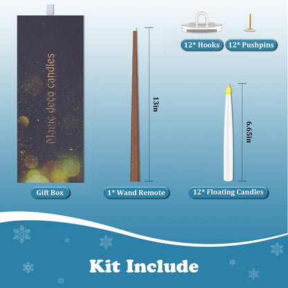Glimmerhall floating candles with wand remote